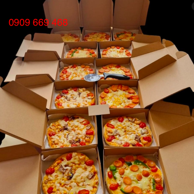 HỘP GIẤY ĐỰNG PIZZA, GÀ NƯỚNG & ĐỒ ĂN